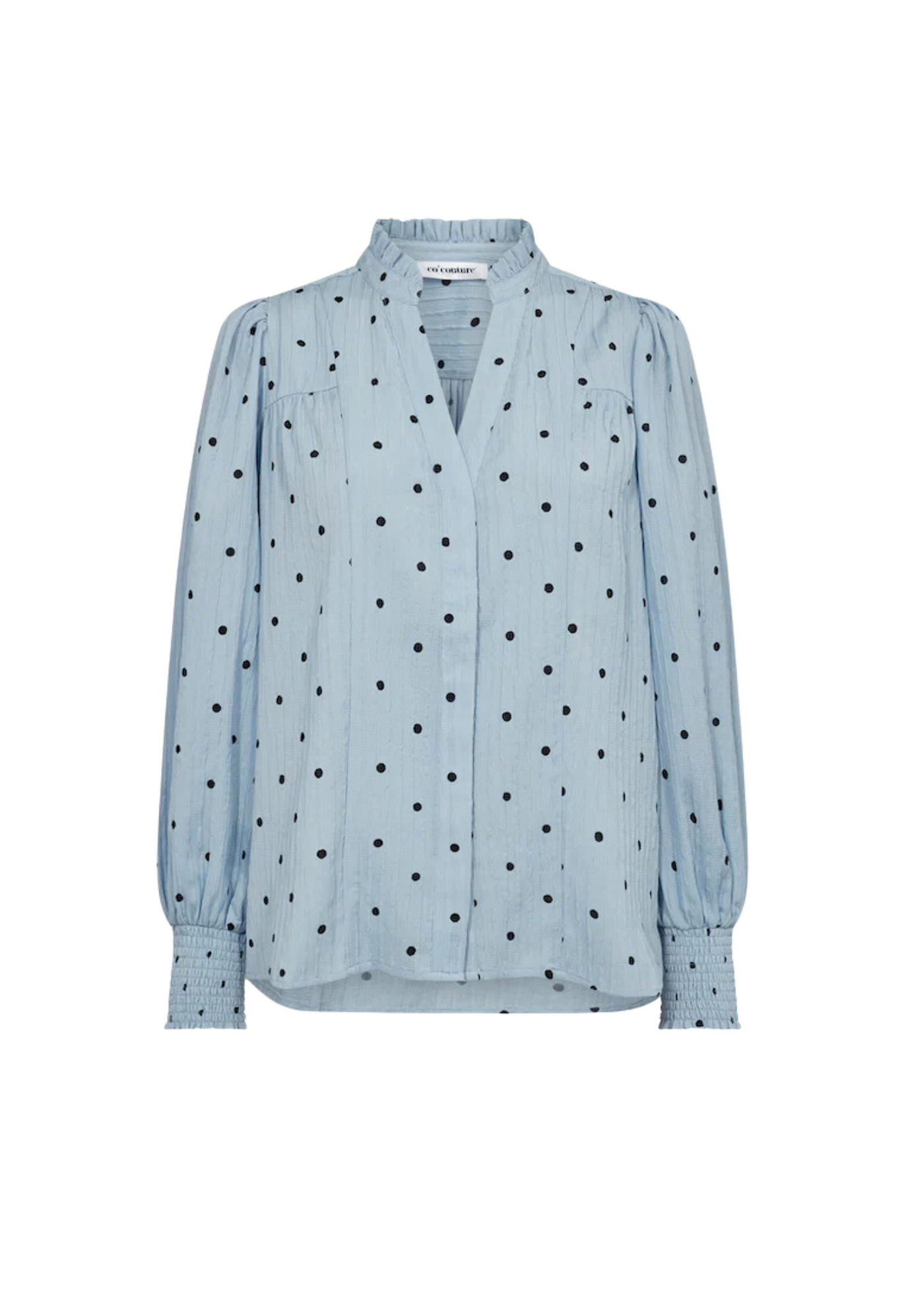 Co' Couture | DoraCC Dot V-Shirt Pale Blue