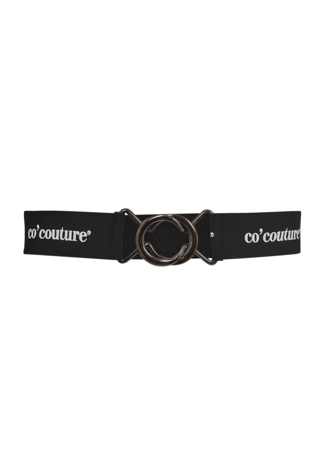 Co' Couture | CC Logo Elastic Belt Black