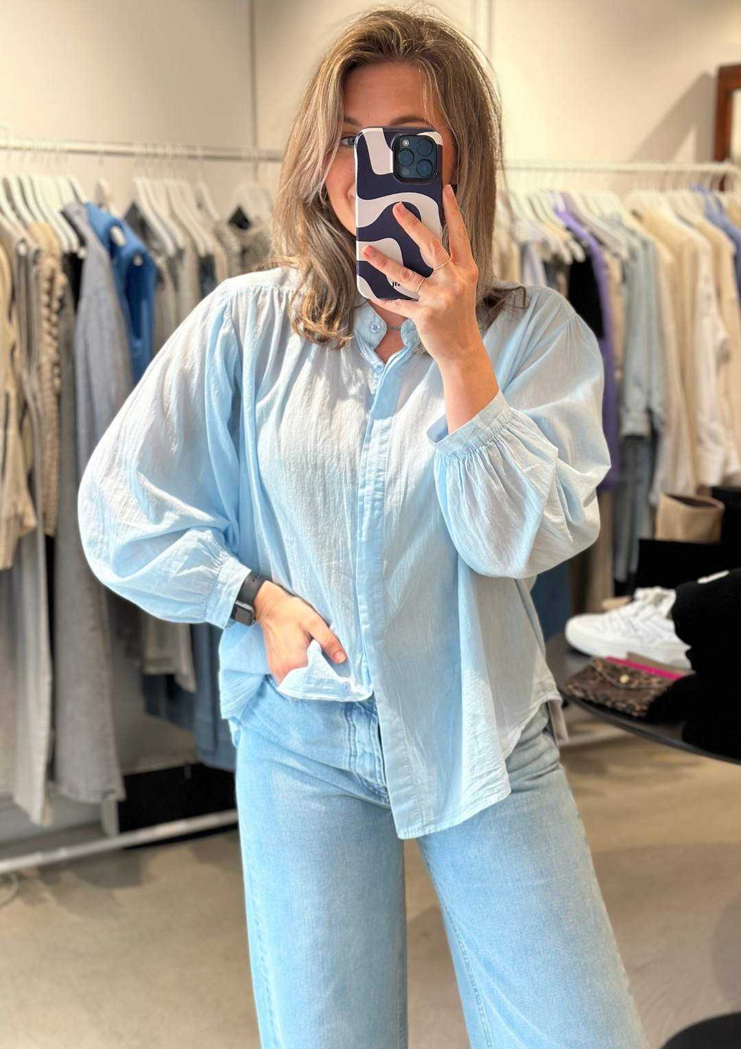 Bij Lies | Blouse Blauw Suite