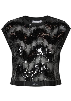 Haute L'Amitié | Mirror Sequin Crop Top
