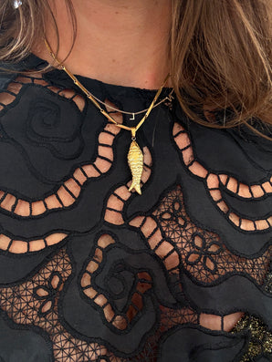 Bij Lies | Necklace fish gold