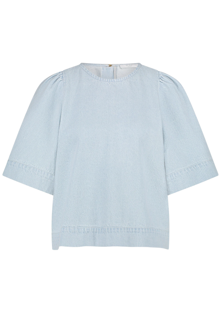 By Bar | Olivia Bleached Denim Blouse