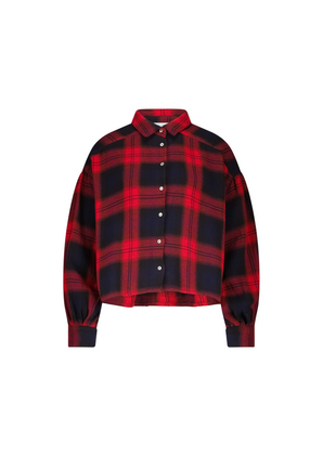 By Bar | Sarah Short Red Check Blouse