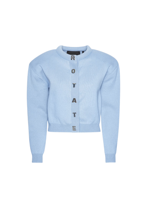 Rotate | Firm Knit Cardigan Light Blue