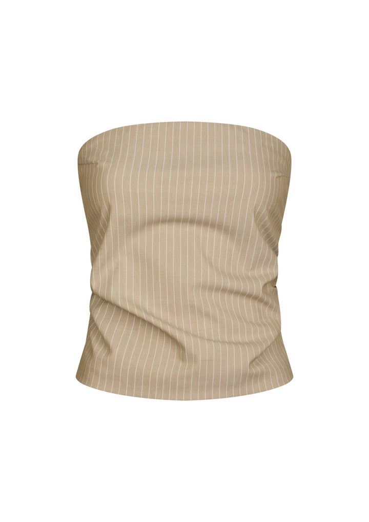 Neo Noir | Tyree Melange Pinstripe Top