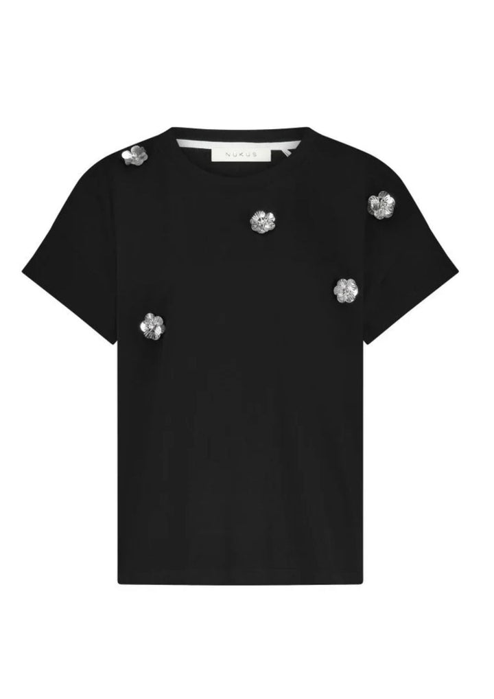 Nukus |Pearly Shirt Flower/ Black