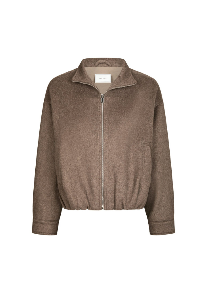 Neo Noir | Florine Wool Bomber Jacket