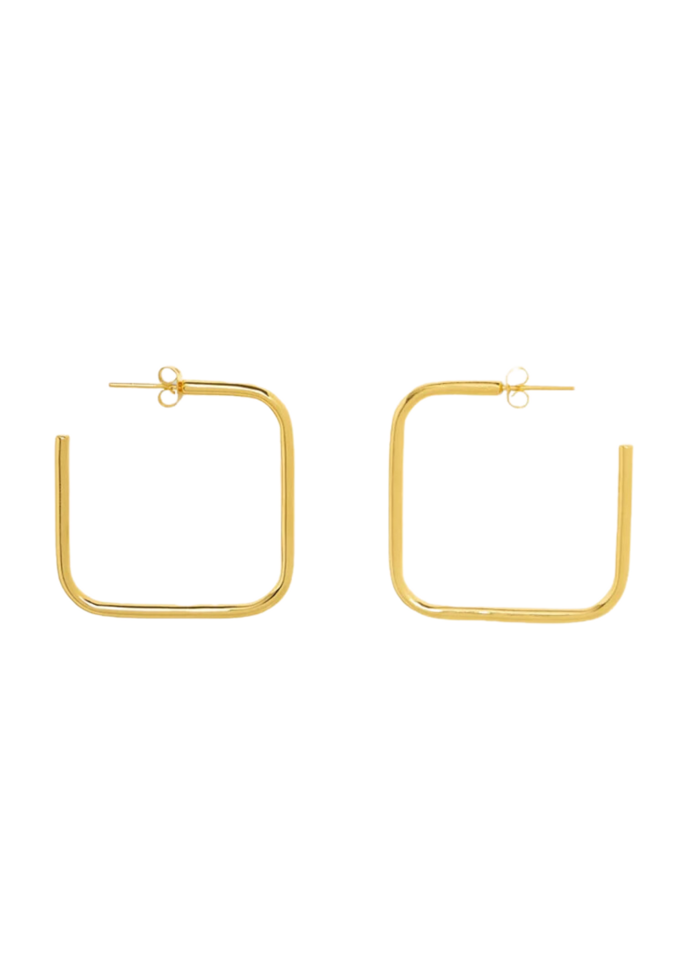 By Bar | Squared Earring M Gold