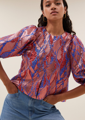 By Bar | Mauri Jacquard Blouse