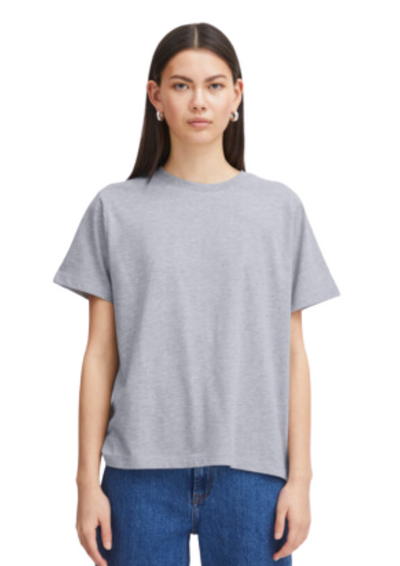 Ichi | Palmer Loose T-Shirt Grey Melange