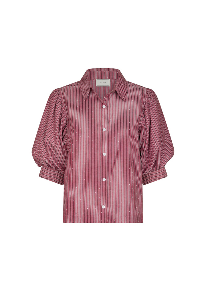 Neo Noir | Etta Soft Stripe Stone Shirt