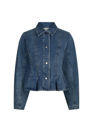 Neo Noir | Rivora Denim Peplum Jacket