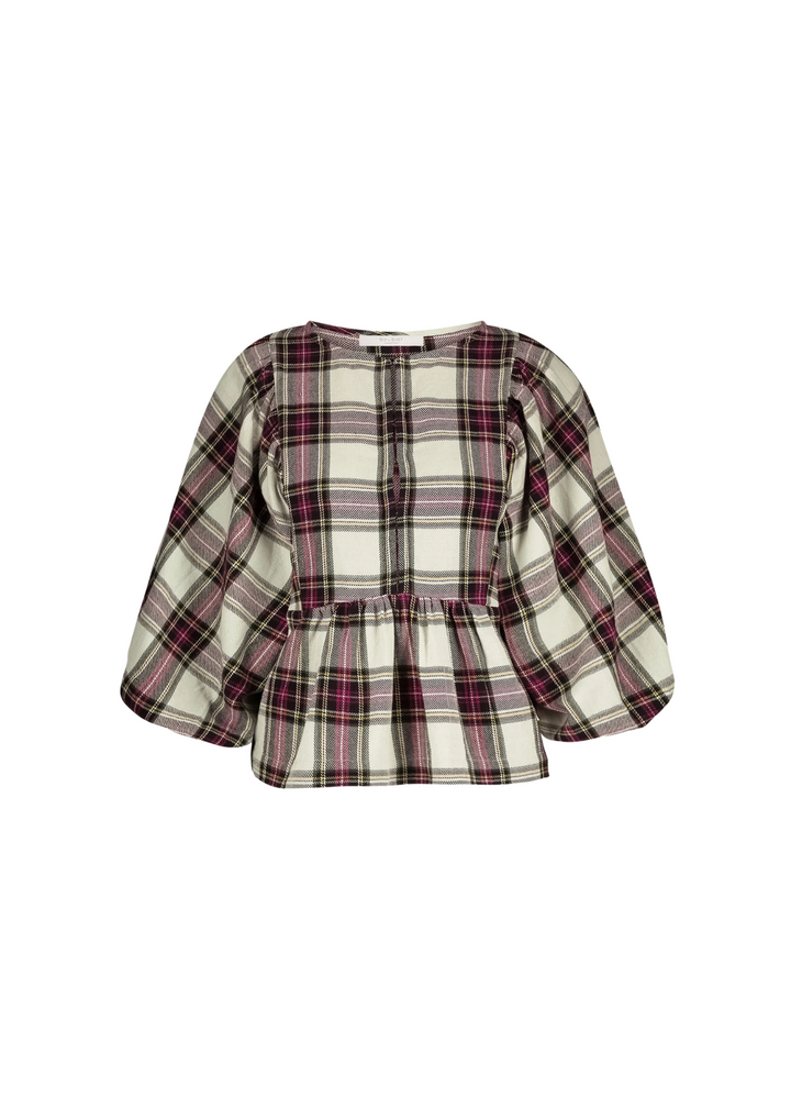 By Bar | Avelon Check Blouse