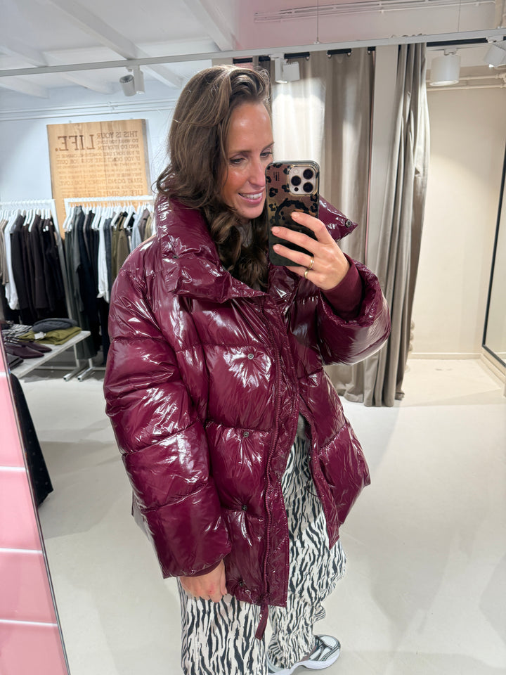 Co' Couture |  GlossyCC Puffer Jacket Plum