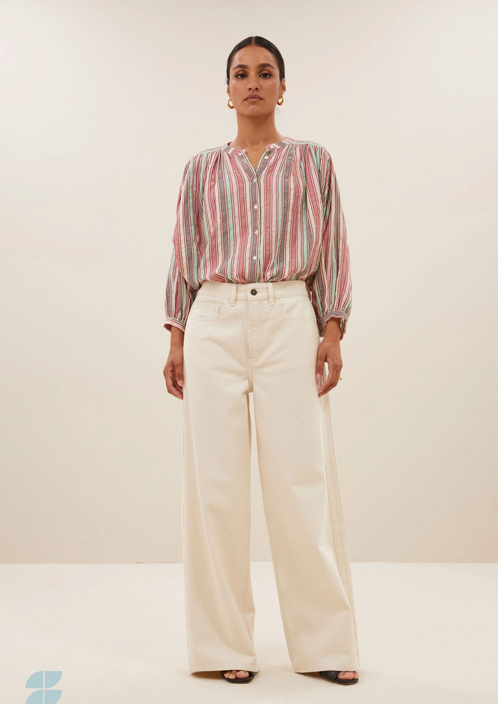 By Bar | Becky Multi Stripe Athia Blouse