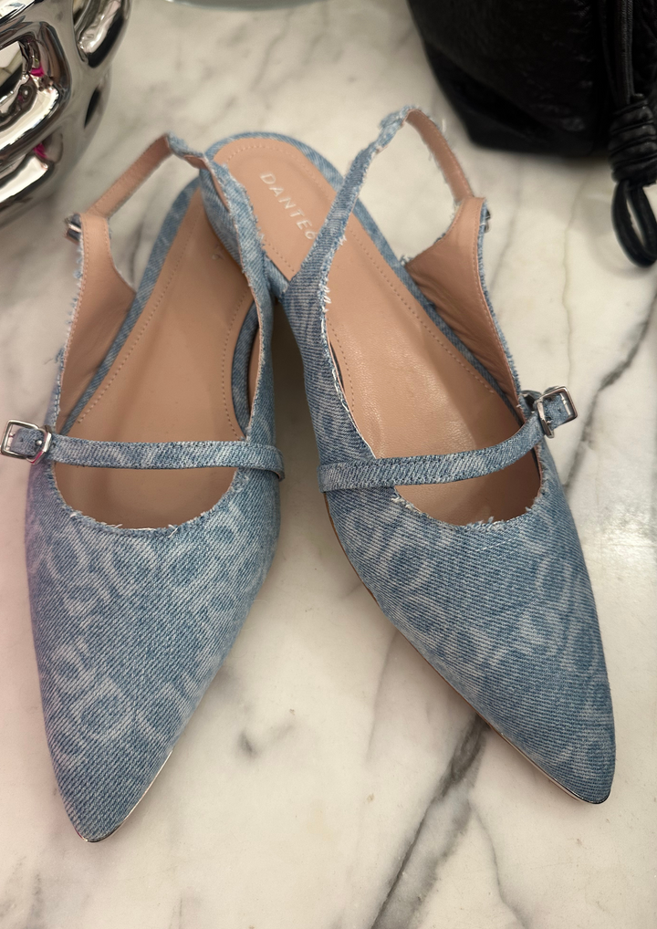 Dante6 | Cinque Denim Flat Slingback