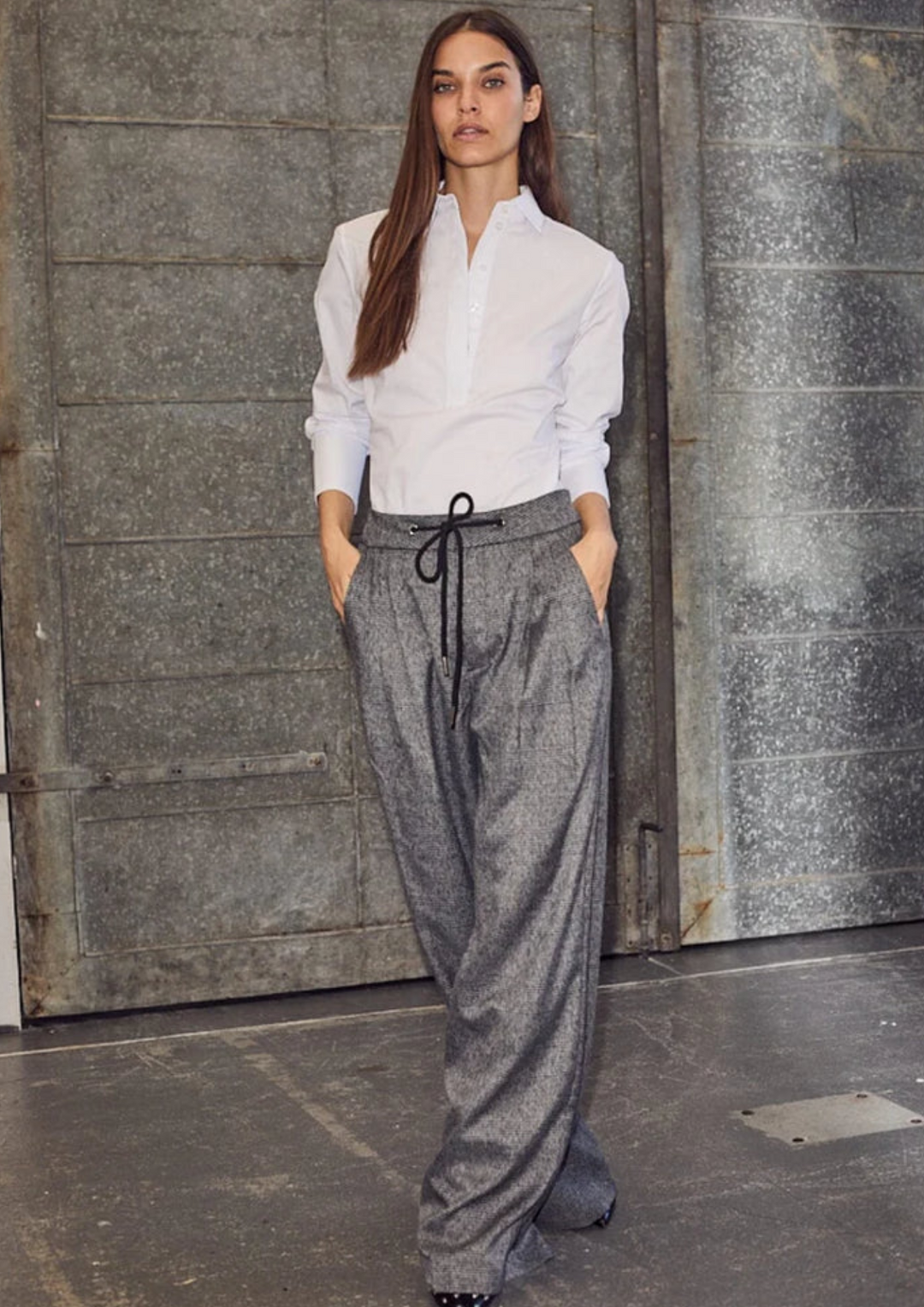 Haute L'Amitié | Michelle Check Tailor Tie Tall Pants