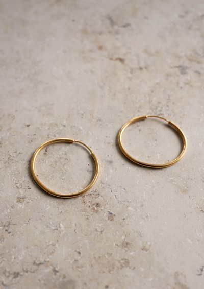 By Bar | Round Earring M Gold