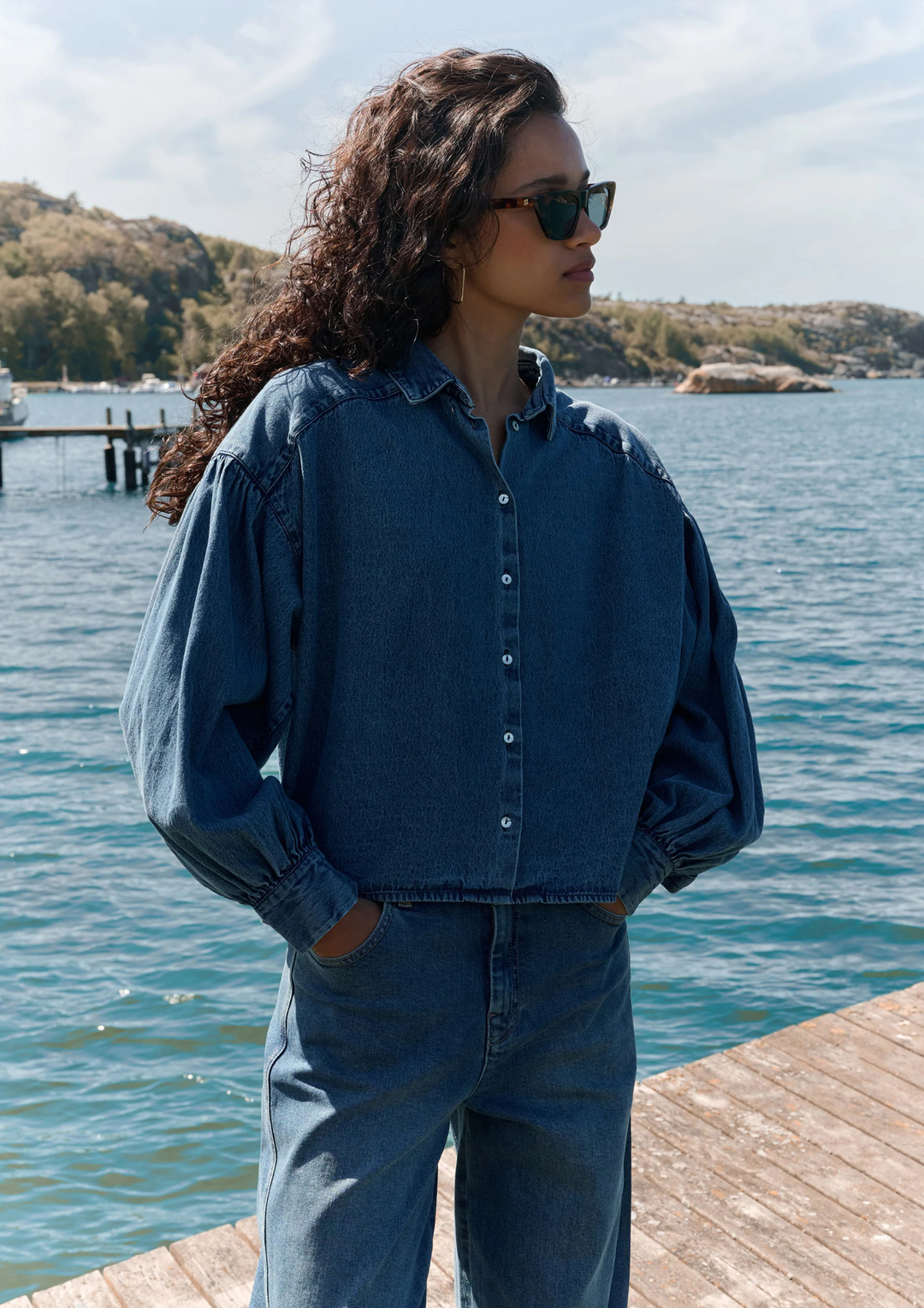 By Bar | Sarah Short Denim Blouse