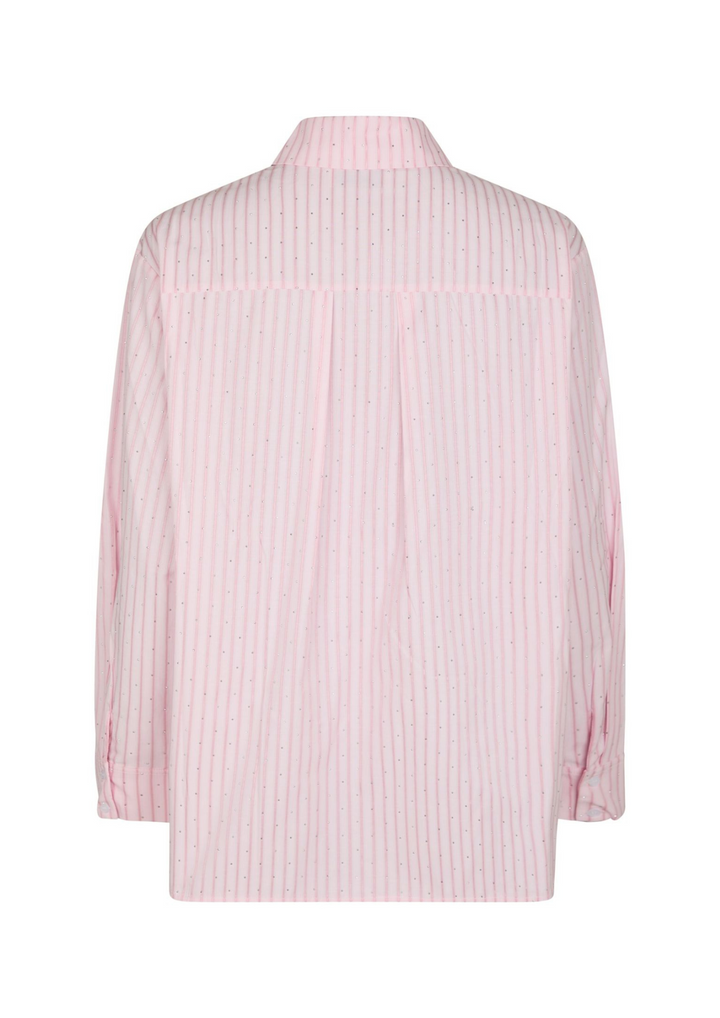 Neo Noir | Dalma Soft Stripe Stone Shirt