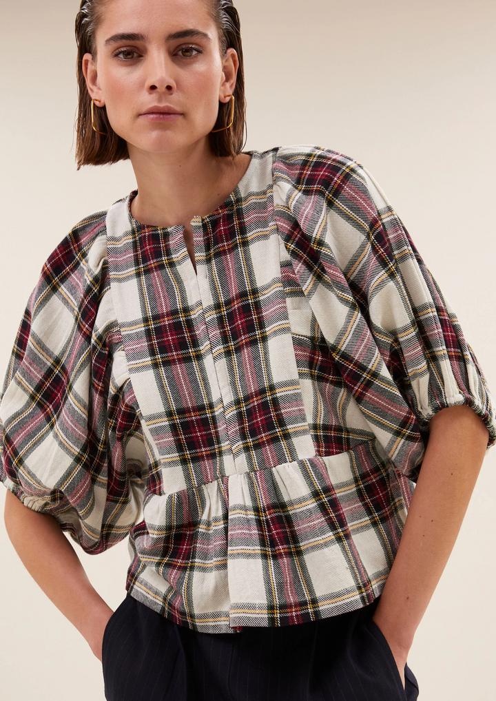 By Bar | Avelon Check Blouse