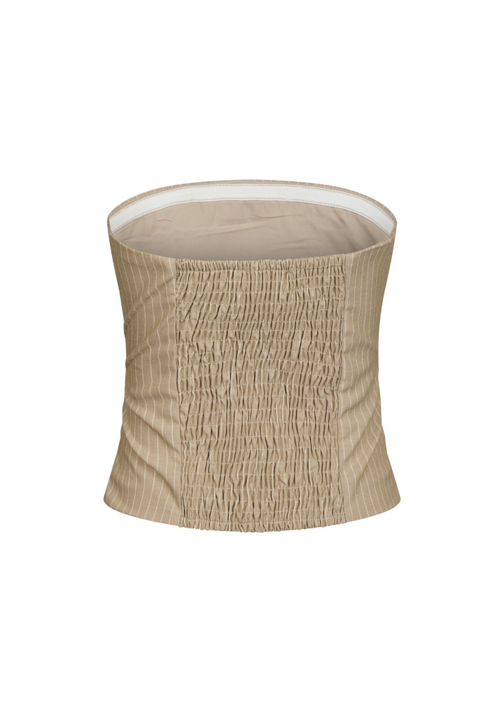 Neo Noir | Tyree Melange Pinstripe Top