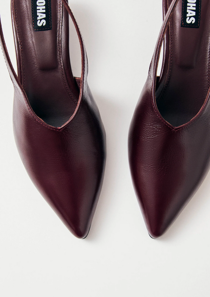 Alohas | Eros Burgundy Leather Mules