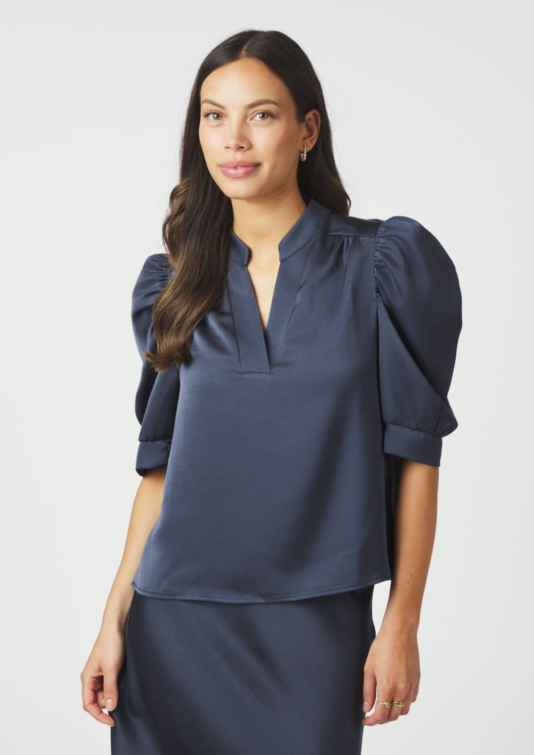 Neo Noir | Roella Heavy Sateen Blouse