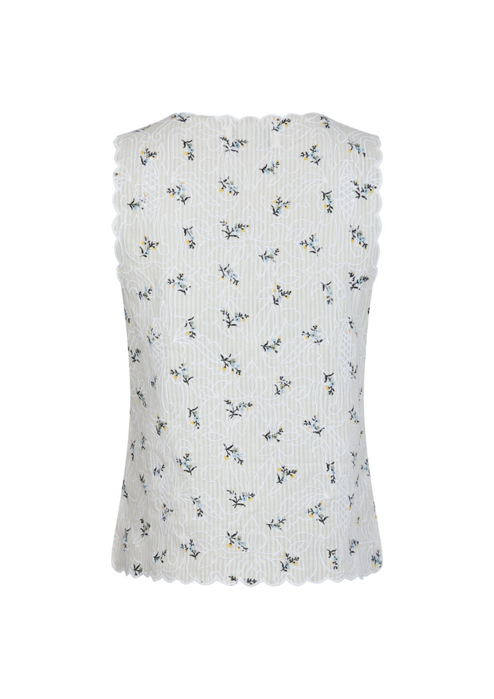 Neo Noir | Bibi Embroidery Print Top