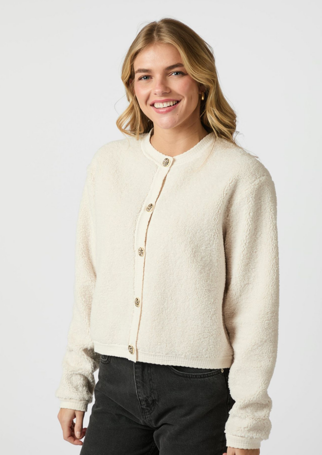 Neo Noir | Limo Fluffy Knit Cardigan