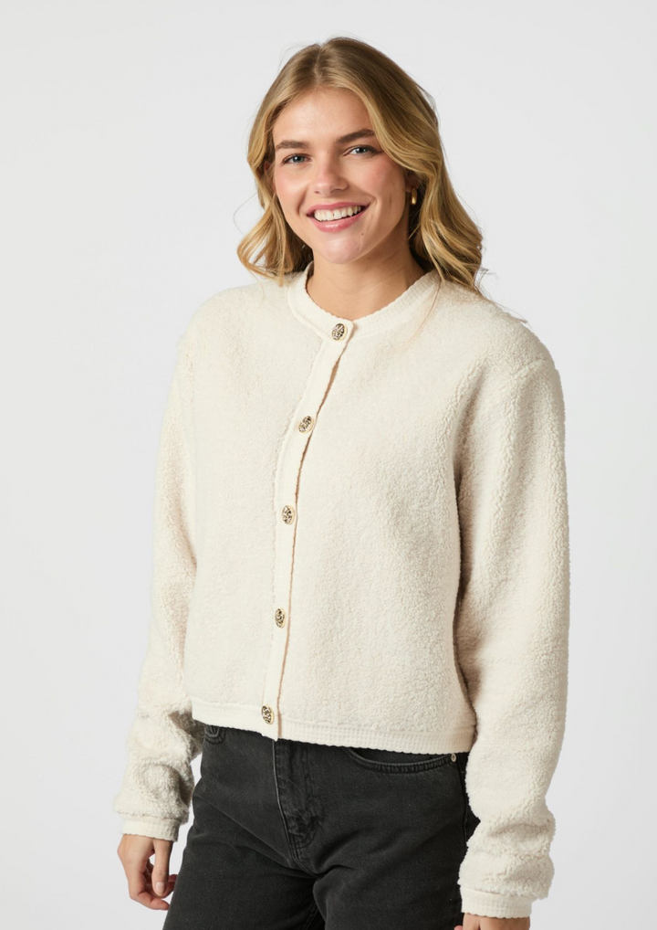 Neo Noir | Limo Fluffy Knit Cardigan