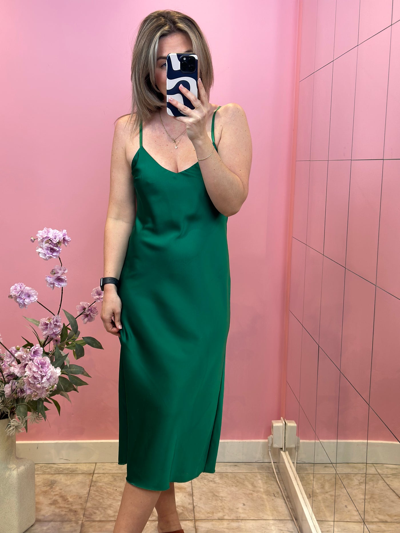 Bij Lies | Lisa Slip Dress Green