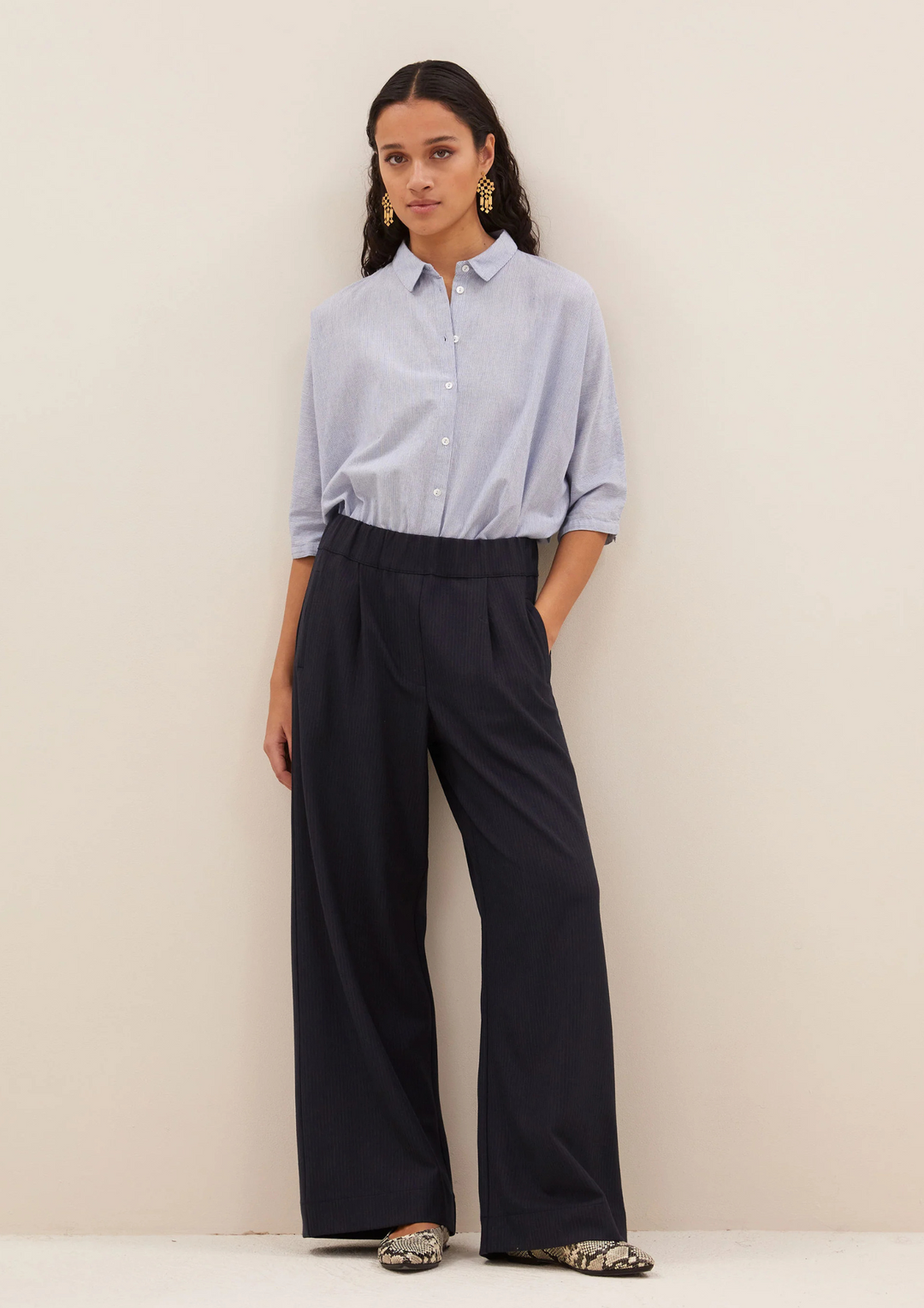 By Bar | Benji Copper Stripe Pants