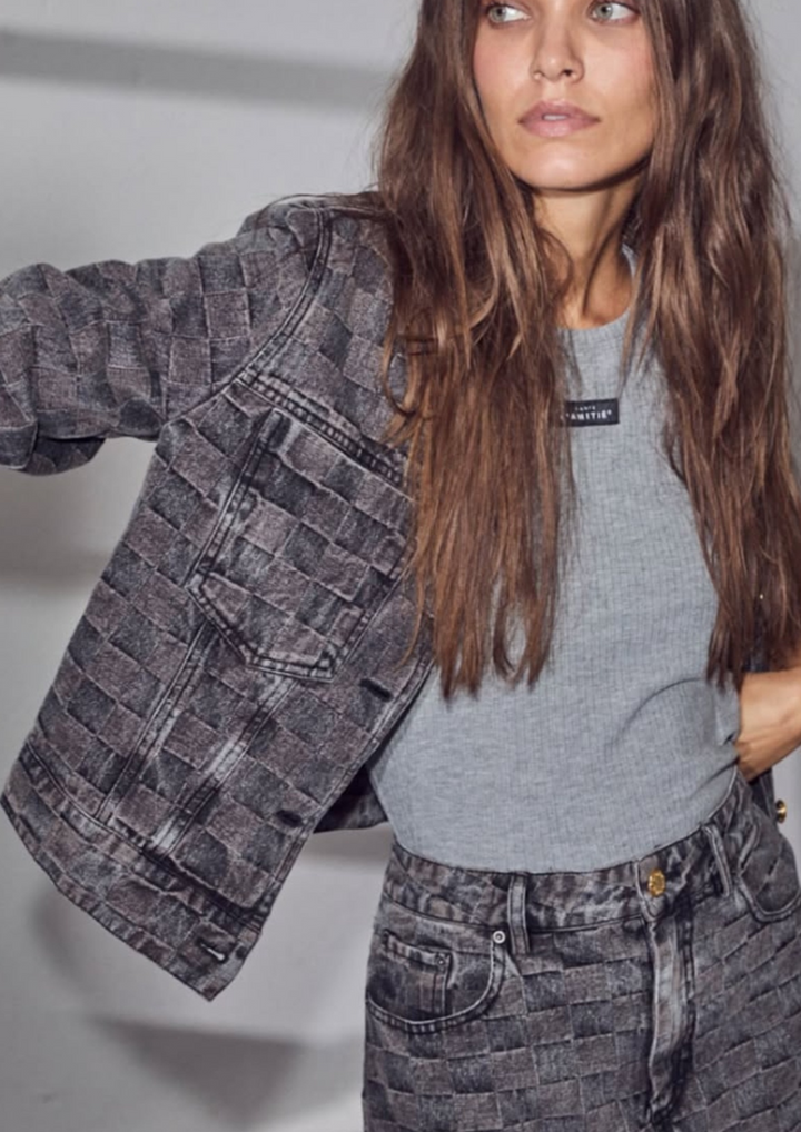 Haute L'Amitié | Square Denim Crop Jacket