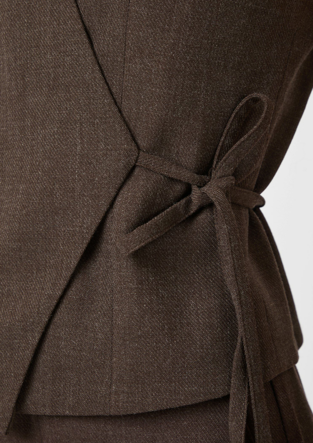 Neo Noir | Samara Wrap Waistcoat Brown