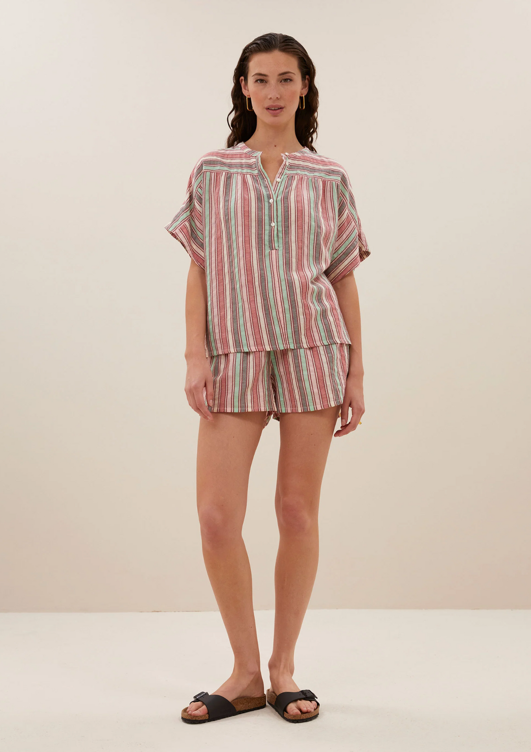 By Bar | Isa Multi Stripe Athia Shorts