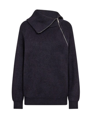 Co' Couture | RowCC Rib Zip Roll Neck Trui