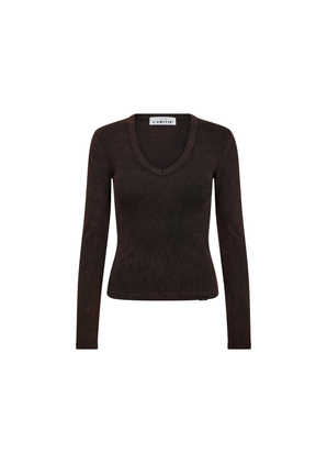 Haute L'Amitié | Deep V LS Rib Acid Tee