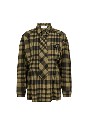 Co' Couture | KyelCC Check Tie Pleat Shirt