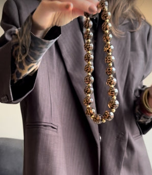 Bij Lies | Necklace Beads Leopard