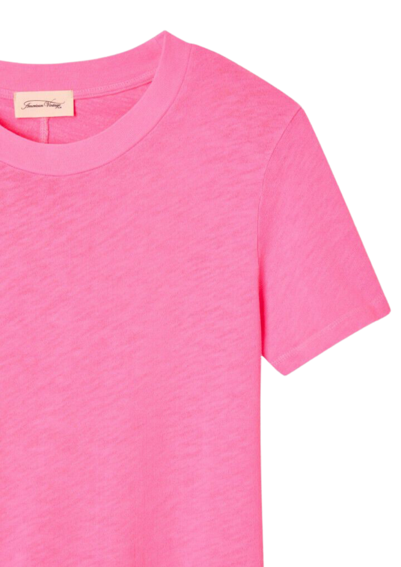 American Vintage | Sonoma T-Shirt MC Col Rond Pink Acid Fluo