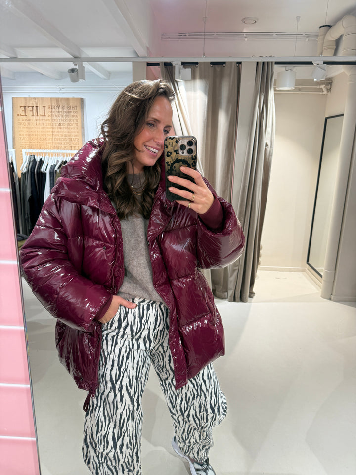 Co' Couture |  GlossyCC Puffer Jacket Plum