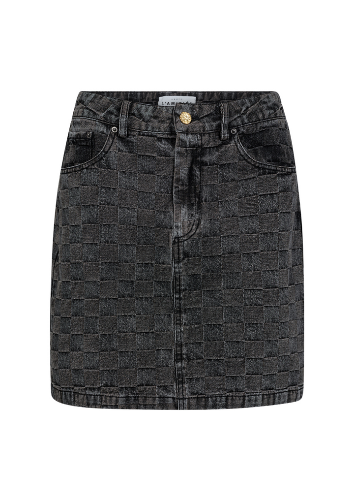 Haute L'Amitié | Square Denim Crop Skirt