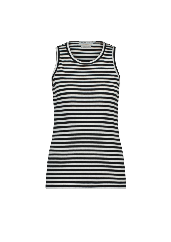 Nukus | Stefania Singlet Striped Black/Off White