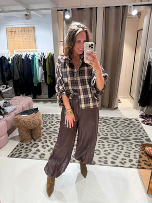 Bij Lies | Leerlook Pantalon 70623
