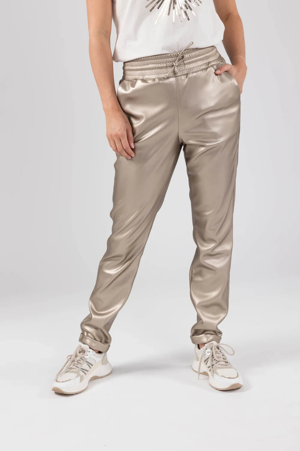 Nukus | Paris Pants PU Metallic