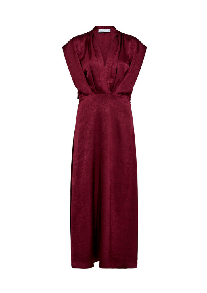Haute L'Amitié | L'élance Satin Drape Dress