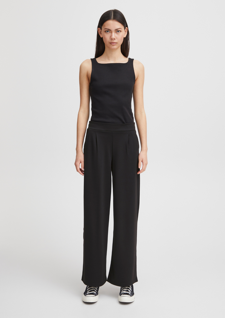 Ichi | Kate Sus Long Wide Pants Black