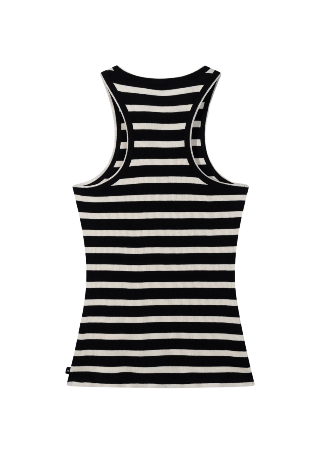 10 Days | Tank Top Rib Stripes / GOTS Black/Light Natural