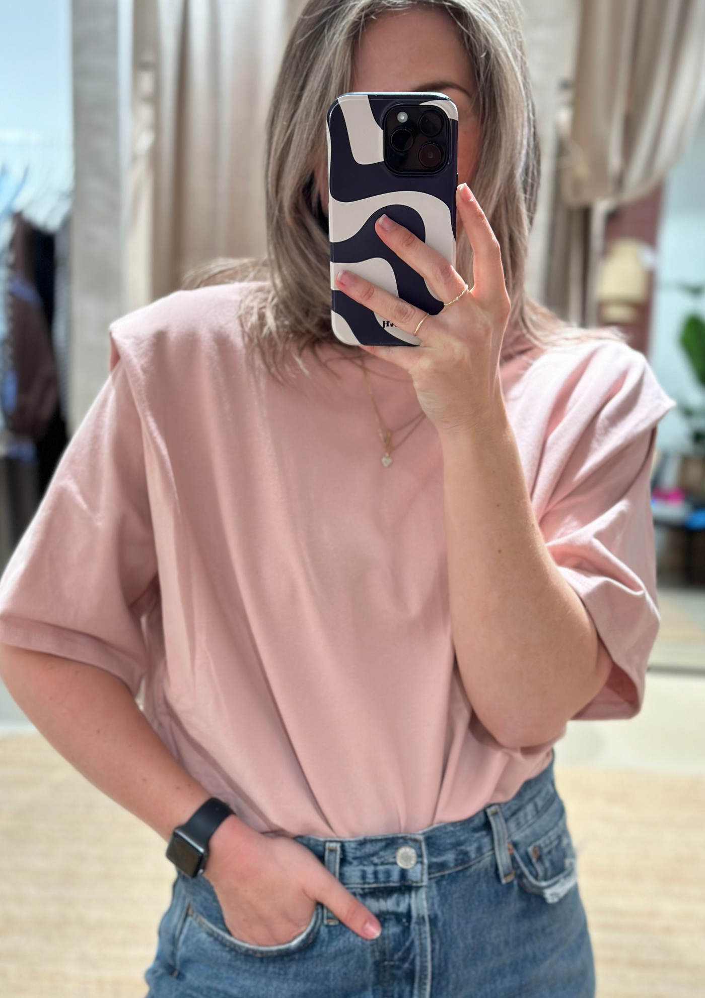 Bij Lies | Oversized Kapmouw T-Shirt Pink